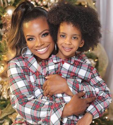 Ace Wells Tucker with his mother Kandi Burruss 